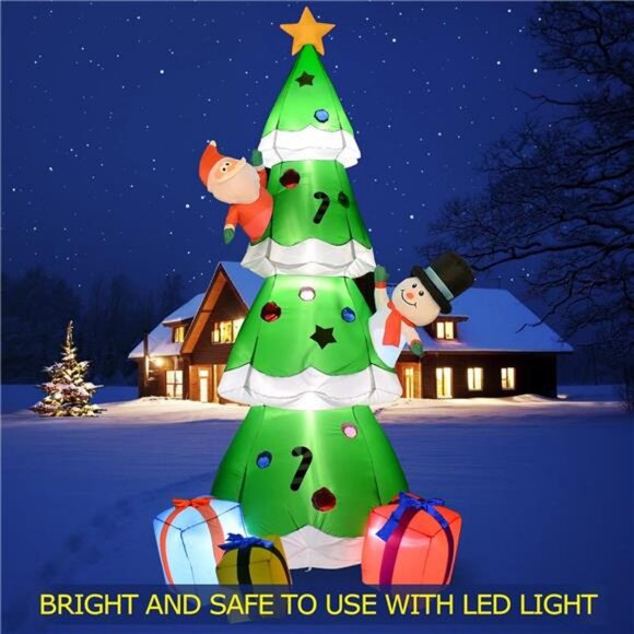 s-l400.jpg 9Ft Christmas Inflatable Decoration Green Christmas Tree with Build in LED